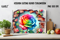Flower kitchen board | Daisy glass board | Cutting board Product Image 1