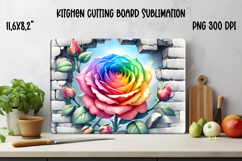 Flower kitchen board | Daisy glass board | Cutting board Product Image 1