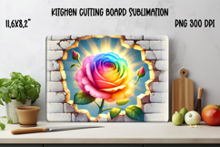 Flower kitchen board | Daisy glass board | Cutting board Product Image 1