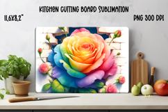 Flower kitchen board | Daisy glass board | Cutting board Product Image 1