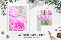 Bundle 3D layered paper cut flowers / Shadow box flower Product Image 6