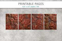 Rose Grunge Junk Journal, vintage rose paper Product Image 2