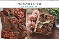 Rose Grunge Junk Journal, vintage rose paper Product Image 4