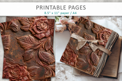 Rose Grunge Junk Journal, vintage rose paper Product Image 1