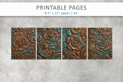 Vintage Rose Grunge Scrapbook Background, Victorian paper Product Image 2