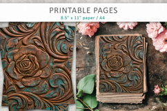 Vintage Rose Grunge Scrapbook Background, Victorian paper Product Image 3