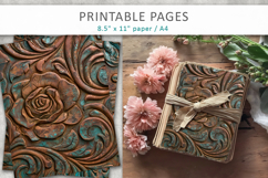 Vintage Rose Grunge Scrapbook Background, Victorian paper Product Image 4