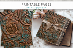 Vintage Rose Grunge Scrapbook Background, Victorian paper Product Image 1