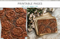 Rose Grunge Junk Journal, Scrapbook Background Product Image 5