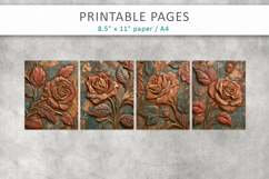 Rose Grunge Junk Journal, scrapbook paper Product Image 2