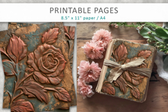 Rose Grunge Junk Journal, scrapbook paper Product Image 3