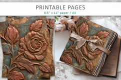 Rose Grunge Junk Journal, scrapbook paper Product Image 4