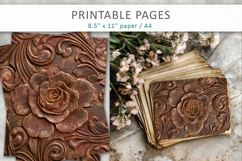 Rose Grunge Junk Journal, textured paper Product Image 5