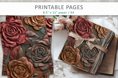 Rose Grunge Junk Journal, antique paper Product Image 4