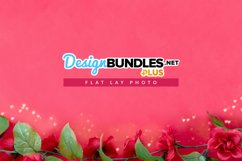 Roses Border Valentine Flat Lay Photo Product Image 1