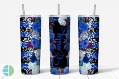 Custom Skinny Tumbler Sublimation Designs Roses - Add a Name Product Image 7