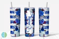 Custom Skinny Tumbler Sublimation Designs Roses - Add a Name Product Image 6