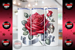 Watercolor Red Roses Clipart Bundle Product Image 7