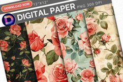 Roses Digital Paper Product Image 1