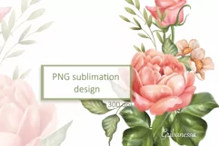 Flower arrangement PNG | Floral Sublimation design Product Image 1