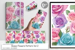 Digital Paper Roses Flowers Pattern Product Image 1