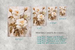 roses grunge junk journal, Collage Sheet Product Image 2