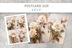 roses grunge junk journal pages, ATC card Product Image 5