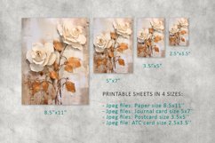 roses grunge junk journal pages, Printable Sheets Product Image 2