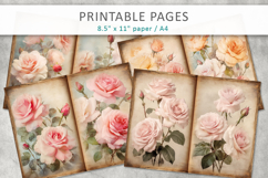 rose junk journal, rose printables Product Image 1