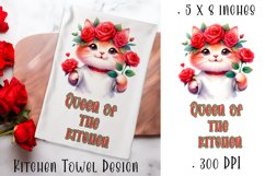 Queen of the kitchen| Home Is Where Mom Kitchen Towel Product Image 1