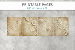 vintage lace rose background, scrapbook paper Product Image 2