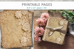 vintage lace rose mixed media papers Product Image 4