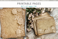 vintage lace rose mixed media papers Product Image 5