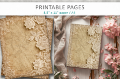 vintage lace rose mixed media papers Product Image 6