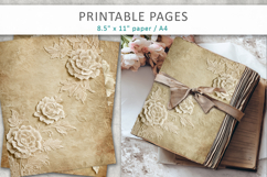 vintage lace rose background, scrapbook paper Product Image 4