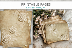 vintage lace rose background, scrapbook paper Product Image 5