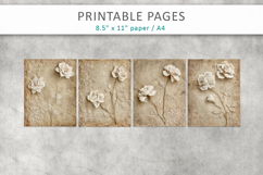 vintage lace rose background, aged paper texture Product Image 2