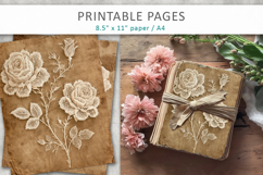 vintage lace rose background, antique floral Product Image 4