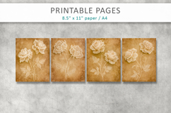 vintage lace rose antique paper background Product Image 2