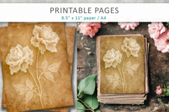vintage lace rose antique paper background Product Image 3