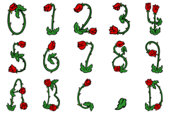 Roses Letters Font Spring Flower Doodle Lettering ABC SVG Product Image 2