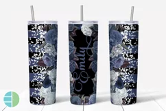 Custom Skinny Tumbler Sublimation Designs Roses - Add a Name Product Image 7