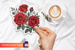 Roses Sticker, Botanical Roses Sticker Product Image 1