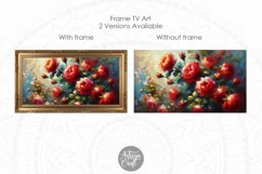 Red rose Frame TV art, Valentine Frame TV art, red roses Product Image 2
