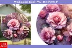Watercolor flowers wind spinner, Spring wind spinner PNG Product Image 1