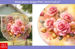 Watercolor flowers wind spinner, Spring wind spinner PNG Product Image 1