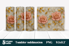 Rose tumbler wrap | Rose pattern tumbler sublimation Product Image 1