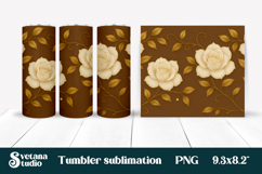 Rose tumbler wrap | Rose pattern tumbler sublimation Product Image 1