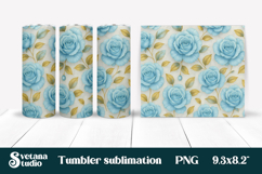 Rose tumbler wrap | Rose pattern tumbler sublimation Product Image 1