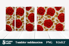 Rose tumbler wrap | Rose pattern tumbler sublimation Product Image 1